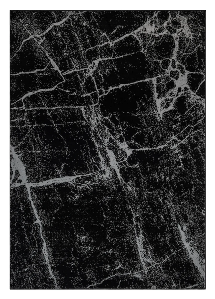 Sam's Rugs Ultra Soft Area Rug - Modern Abstract Design for Indoor Living Room & Bedroom - Stain Resistant, Easy to Clean Black- 45170 - Image 6