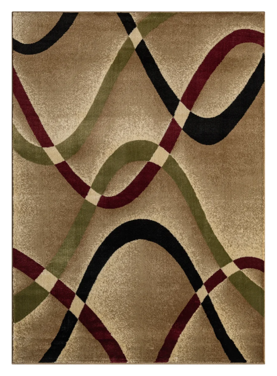 Sam's Rugs Ultra Soft Area Rug - Modern Abstract Design for Indoor Living Room & Bedroom - Stain Resistant, Easy to Clean Bricks- 45533 - Image 4