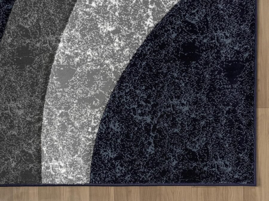 Sam's Rugs Ultra Soft Area Rug Hand Carved - Modern Abstract Design for Indoor Living Room & Bedroom - Stain Resistant, Easy to Clean -  Blue 50360 - Image 3
