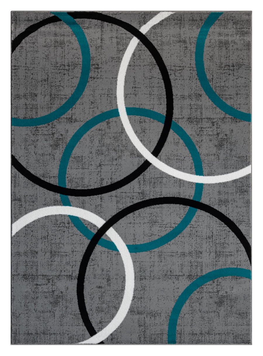 Sam's Rugs Ultra Soft Area Rug - Modern Abstract Design for Indoor Living Room & Bedroom - Stain Resistant, Easy to Clean Aqua - 45363 - Image 3