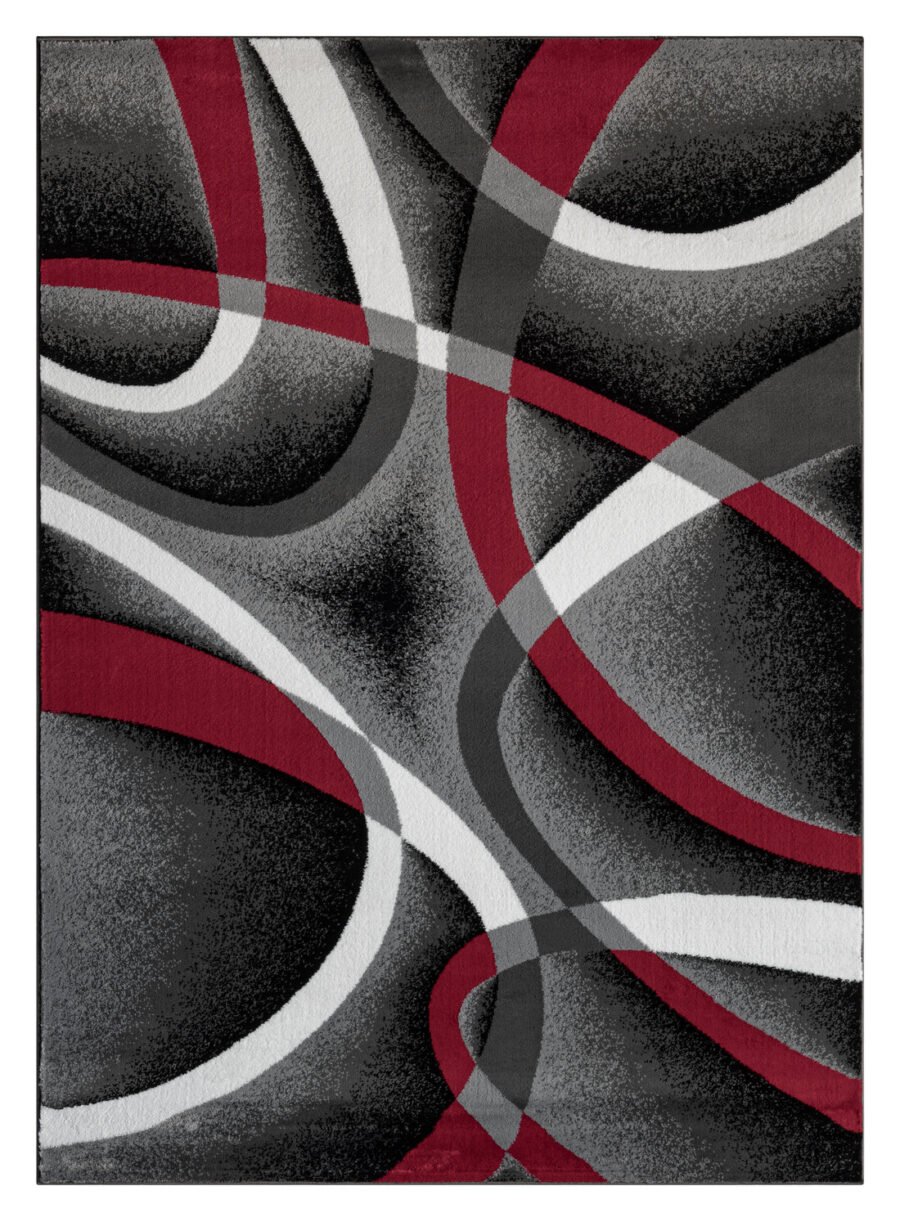 Sam's Rugs Ultra Soft Area Rug - Modern Abstract Design for Indoor Living Room & Bedroom - Stain Resistant, Easy to Clean Red - 45820 - Image 6