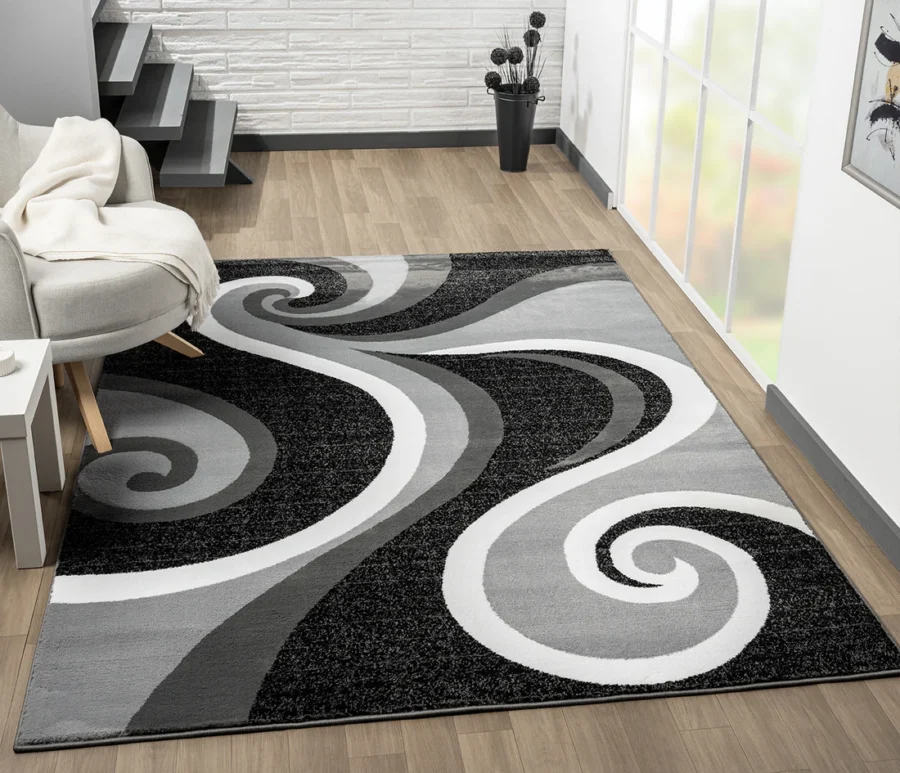Sam's Rugs Ultra Soft Area Rug - Modern Abstract Design for Indoor Living Room & Bedroom - Stain Resistant, Easy to Clean  - 45990
