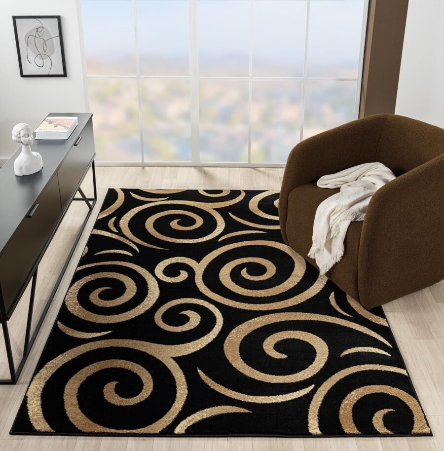 Sam's Rugs Ultra Soft Area Rug - Modern Abstract Design for Indoor Living Room & Bedroom - Stain Resistant, Easy to Clean Multi  - 45475